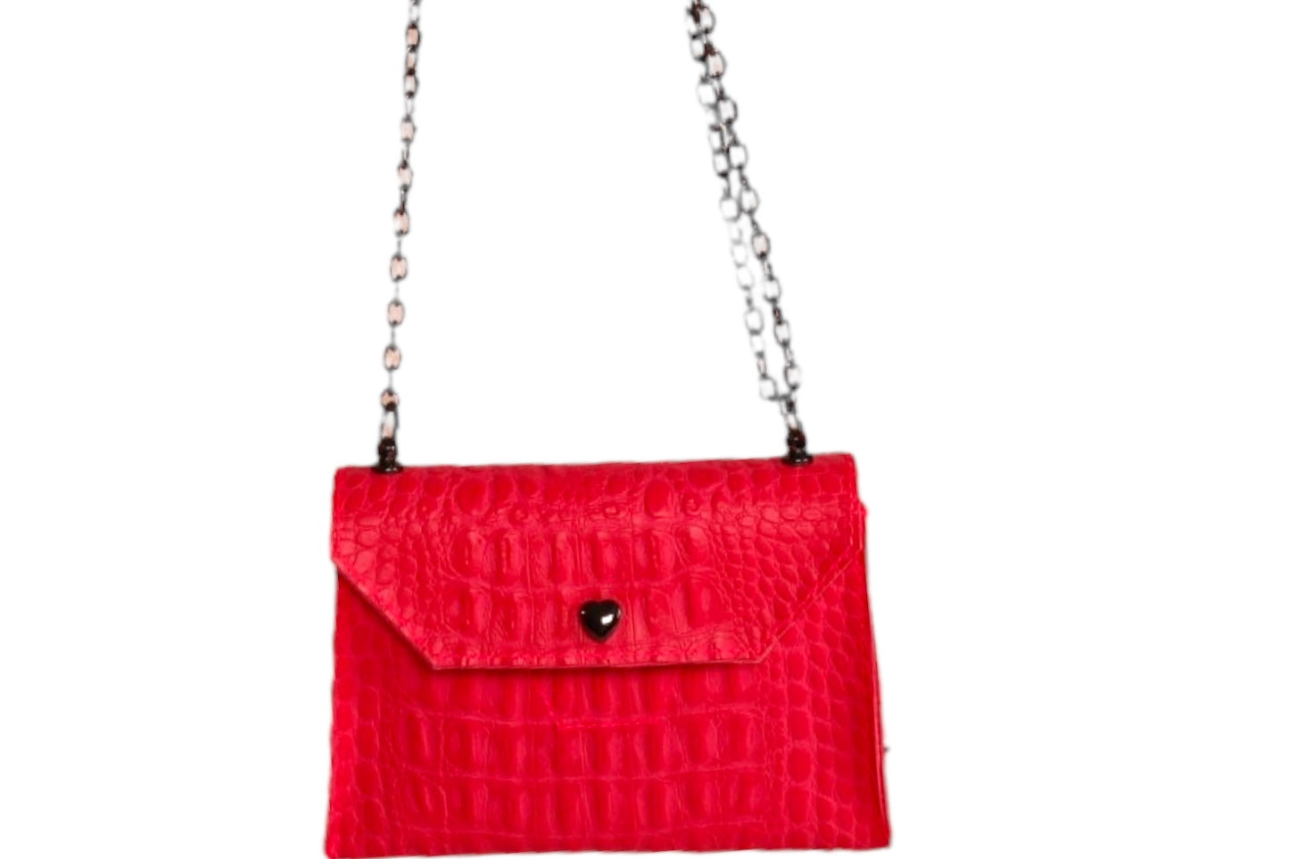 Handmade pink faux snake skin kids crossbody clutch