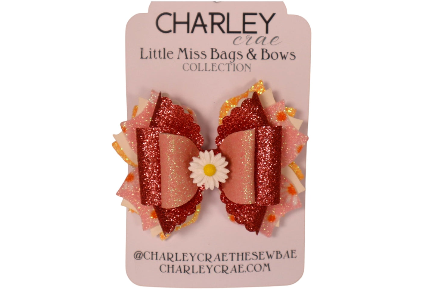 Handmade 4” sunflower Triple Scoop hair bow