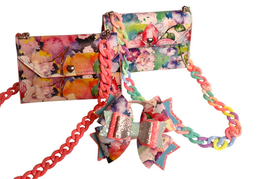 4.5” handmade water color floral Betty Bow