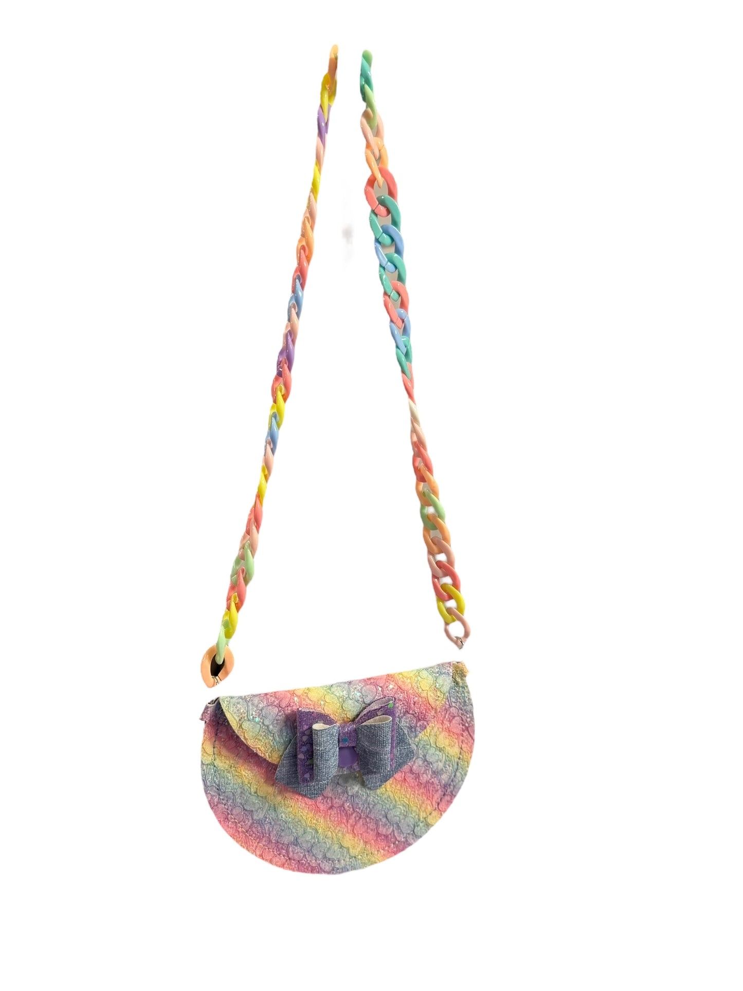 Rainbow glitter crossbody bag