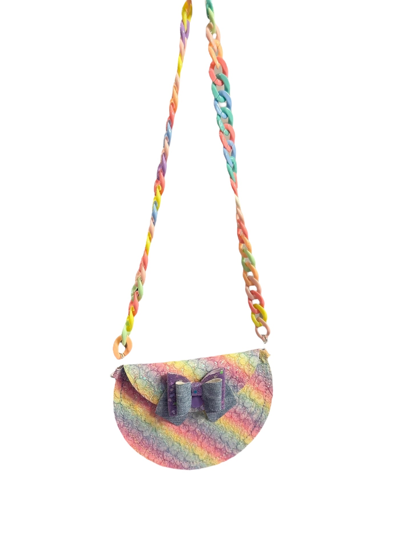 Rainbow glitter crossbody bag